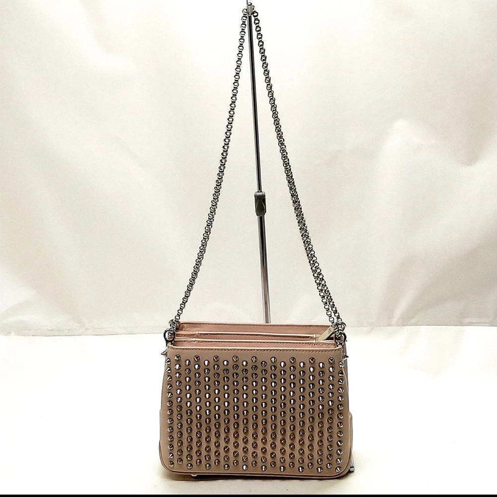 Louboutin Studded Pink Shoulder Bag